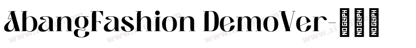 AbangFashion DemoVer字体转换